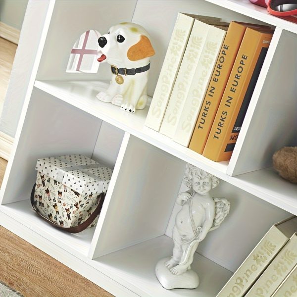 product-fancy-f992fc83-9c63-49f3-a2ec-db66c08d238b Wooden 3-Tier Doll House Bookshelf, White Kids Toys Storage Organizer, All-Season Playroom Nursery Shelves, Ideal Gift for Ages 3-8, Boys & Girls Bedroom Decor