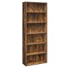 6-Tier Open Bookshelf Display - Space-Saving Bookcase for Home Office & Living Room, Book Organizer with Storage, Dining Room Shelf