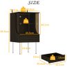 product-fancy-fa1a070d-a101-4a9e-b90f-591c3cae7ff2 Contemporary Glass Storage Unit Featuring a Wavy Drawer And Two Shelves, Ideal As a Side Table for The Living Room with a Tempered Gold-Brown Glass Sliding Door, Suitable for Use As a Bedside Table in The Bedroom
