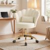 product-fancy-fa1daee9-a481-4ab2-8353-fe59e518277d Girls' & Women' Luxury Velvet Tufted Vanity Chair with Wheels - Height Adjustable Upholstered Desk Chair Suitable for Bedroom, Living Room, Dressing Table, Soft Cushioning, No Assembly Required, Contemporary Petal for Home Office