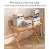 product-fancy-fa3b98c7-383c-4932-8976-a842630fd1ca Foldable Solid Wood Computer Desk Suitable for Home, Small Space Desk with Bedside Writing Table, Foldable Study Desk for Dorm, Apartment, Bedside Writing Table, Wood, Compact Foldable Furniture for & Students
