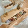 product-fancy-fa5e820c-ca7f-4099-a5fd-99bb72246b90 Modern Bedroom Drawer Dresser, Curved Profile Design Drawer Cabinet, Wooden Mid-Century Style Storage Dresser, for Bedroom And Living Room, Natural Oak