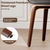 product-fancy-fac50b37-a6cb-4281-ac1f-9ab7ac83b42a Two Ergonomic Wooden Dining Chairs, Curved Bentwood Backrest And Seat, High-Density Foam Cushion, Modern Semi-Armrest Kitchen Chair