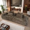 product-fancy-fad0696c-7b48-4292-9d74-5f062481117e L Couch Sofa Sectional for Sofa Living Room Convertible Couch Bed with Deep Seats Lounge Chairs, Corduroy, Boneless Sectional Couches, Living Room/Bedroom - Modular Living Room Furniture Set Ideal Multifunctional Couch - No Assembly Required (Black