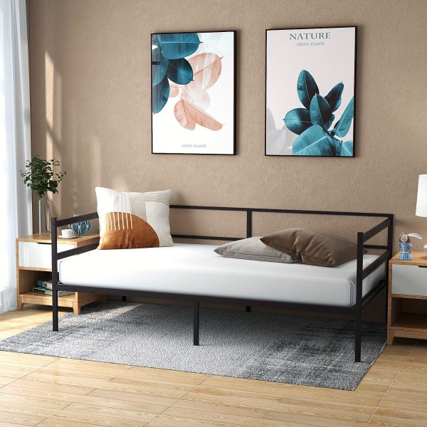 product-fancy-fad716ff-b52f-45a5-a527-683645c07cad Dual-Use Twin Metal Daybed Frame - Space-Saving Sofa Bed for Living Room & Bedroom
