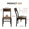 product-fancy-fb02adfa-be30-4eb2-9f56-602f9e31e543 Dining Chairs Set Of 6, Modern Kitchen Chairs With Backrest, MDF Board And Metal Legs, Dinner Chairs For Dining Room, Kitchen And Living Room, Espresso/Black/Rustic Brown/Walnut Optional.