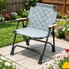 product-fancy-fb32b73d-79d4-41aa-925b-c6f210538c31 Patio Rocking Chair Outdoor Patio Folding Chair, Padded Foldable Camping Chair with Wooden Armrest, Lightweight Portable Lawn Chair for Backyard, Deck, Garden And Balcony