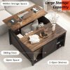 product-fancy-fb42304f-43a3-4071-9d7e-03db37aeeff9 Lift Top Coffee Table with Storage, Square Wood Coffee Tables with Large Hidden Storage Compartment and Adjustable Shelves, Multi-Function Farmhouse Coffee Table for Living Room, Bedroom and Home Office