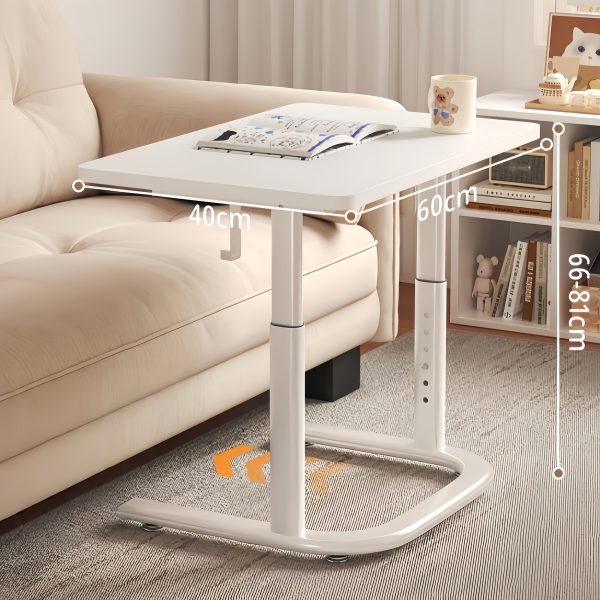 Multifunctional Height-Adjustable Table with /Metal Frame & MDF Top - Modern Entryway Desk Suitable for Shoe Bench, Sofa Side Table, Snack Storage, Compact Home Office Desk, Space-Saving Furniture for Small Spaces, Assembly Required