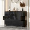 product-fancy-fb8a5b69-5185-4ebf-986d-136117b914cd Contemporary Glossy Dresser Storage Unit Featuring Six Drawers, a Wooden Double-Layer Shiny Chest Suitable for Bedrooms And Living Rooms, Designed with Simplicity And Elegance
