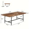 product-fancy-fbade19c-3f26-4263-822d-b12949318f00 6FT Conference Table, 70.8" W X 35.4" D Rustic Rectangle Meeting Table, Modern Seminar Desk For Office Meeting, Conference Room