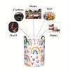 product-fancy-fbbf7b95-647f-40a7-a322-a01f36171f7a 1pc Rainbow & Hearts Design S Laundry Basket - with Sturdy Handles, Country Style Organizer for Bedroom, Bathroom, Laundry Room Accessories, Bedroom Organizer