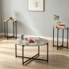 product-fancy-fbcfd7de-b3f1-4b18-af15-8db4f9ff53eb Nesting Coffee Table Set of 3, Round Side Tables with Cross Metal Frame, Modern Stacking End Tables for Living Room, Bedroom, Small Space