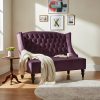 product-fancy-fc294ee0-e954-4cb2-b8d3-a45a0beae137 50-Inch Two-Seater Sofa, Comfortable Velvet Fabric, Mid-Century Modern Style, Minimalist Design, Extended Backrest, Compact Two-Seater Suitable for Bedrooms, Apartments And Home Offices