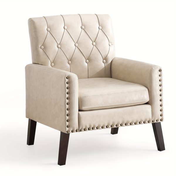 product-fancy-fcaf22d1-bc9b-4620-b60e-f02456f8deb4 Medieval-inspired Modern Decor Chair, Faux Leather Reception Office Chair-leather Club Chair Suitable for Living Rooms, Bedrooms, Or Waiting Areas.