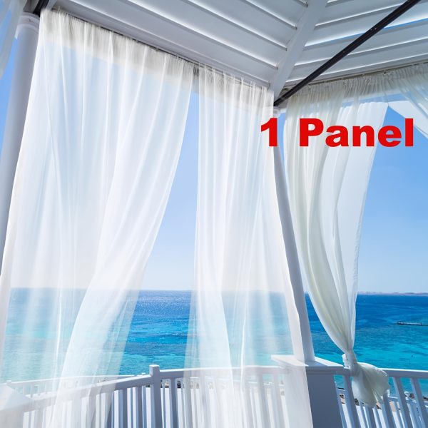product-fancy-fcb9444c-40a2-4b7a-ab92-0663086b0c2a Single-piece Outdoor Transparent Knitted Polyester Mosquito Net with Rod Pocket — Breathable Anti-mosquito Mesh, Suitable for Gazebos, Terraces, Gardens, and Pavilions — Design and Installation