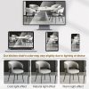 product-fancy-fce0b240-b97e-4dce-b985-b0b0235eece9 Modern Dining Chairs Set (2pcs), Faux Leather Upholstered Kitchen Chairs, Curved Back, Metal Legs, Mid Century Style, Suitable for Dining Room And Kitchen