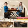 product-fancy-fce6b246-bdc8-4c69-8acc-861351cd0aaf 4-in-1 Kids Table And 2 Chairs Set With Storage Bins, Rustic Toddler Activity Desk For Playroom, Wooden Childrens Furniture For Crafts, Drawing & Reading