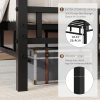 [Queen Canopy Bed Frame] Full Queen Canopy Bed Frame With Headboard And Footboard, Mattress Foundation Platform With Metal Slats Support, No Box Spring Needed, Easy Assembly, Black