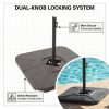 product-fancy-fd794aae-0714-4111-8cde-fff0aa625180 10-Foot Patio Offset Umbrella with a Base, Cantilever Design, Featuring a Crank And Cross Bases, Suitable for Outdoor Use, Heavy-Duty Construction, Includes Push Button Tilt, Perfect for Christmas And Halloween