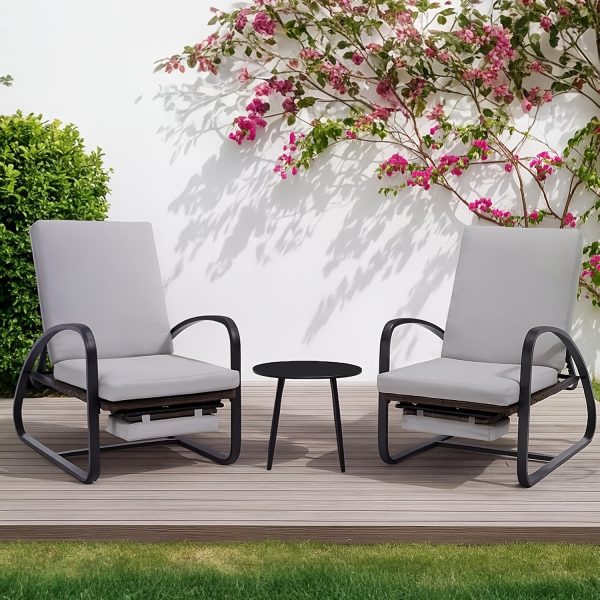 product-fancy-fe5fc9f5-3433-4f93-9636-84d5ff7120b3 Set with Table Patio Chaise Lounge Chairs, Patio Recliner Chair, Outdoor Furniture Set 5-Position Adjustable, Outdoor, Bench for Deck, Lawn, Garden