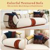product-fancy-fe79acb7-67de-4fa5-96c7-a3783d9ae065 102" Oversized Modern Curved Sofa, 4-Seat Chenille Couch for Living Room Apartment, Minimalist Boneless Sectional Floor Lounge Couches with Bohemian Style Pillows, No Assembly
