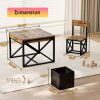product-fancy-fea7d7dc-658b-4bed-b0c4-c03ae2fc31ca 4-in-1 Kids Table And 2 Chairs Set With Storage Bins, Rustic Toddler Activity Desk For Playroom, Wooden Childrens Furniture For Crafts, Drawing & Reading