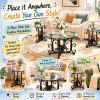 product-fancy-fead2ad3-56dc-4f4f-a708-634da4397233 3pcs Round Glass Coffee Table Set, Tempered Glass Top with Black Metal Frame, Modern Living Room Furniture Set with 1 Coffee Table & 2 End Tables for Apartment Small Spaces