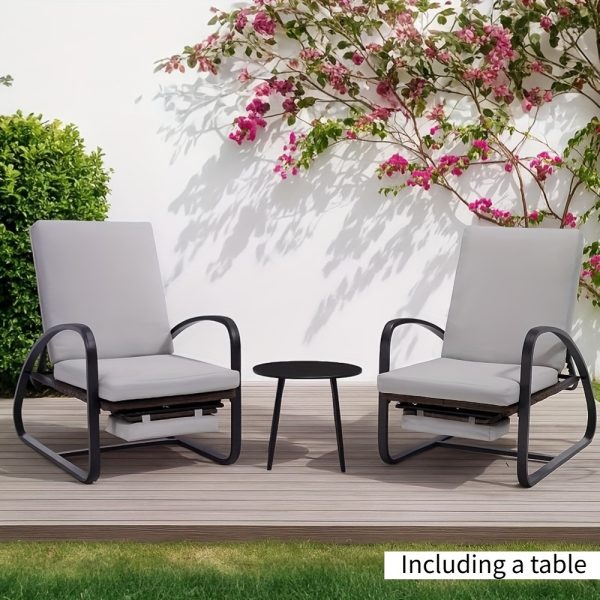 product-fancy-ff25ce3d-79c8-45ae-9c41-562d6407b834 Set with Table Patio Chaise Lounge Chairs, Patio Recliner Chair, Outdoor Furniture Set 5-Position Adjustable, Outdoor, Bench for Deck, Lawn, Garden
