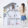product-fancy-ff28761d-c945-4a89-b653-c8cc2f96e341 Wooden 3-Tier Doll House Bookshelf, White Kids Toys Storage Organizer, All-Season Playroom Nursery Shelves, Ideal Gift for Ages 3-8, Boys & Girls Bedroom Decor