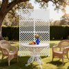 Outdoor Privacy Screen | Freestanding Rustproof Iron Fence Panel For Patio, Garden, Balcony, Ac Unit Cover, Trash Can, Modern Decorative Divider By Mophoto