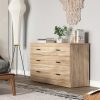 A Six-Drawer Dresser Designed for The Bedroom Featuring Spacious Drawers, Substantial Wooden Dressers, And a Chest of Drawers, Ideal for Modern Closets And Living Rooms