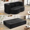 product-fancy-ffa2928f-5c21-42af-8c06-9a2fd0e62c04 Convertible Folding Sofa Bed, 78" Full Size Floor Sleeper Couch, Faux Rabbit Fur Full Foam Futon Loveseat for Living Room Bedroom, No Assembly Required