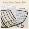 product-fancy-fffccf9f-077b-47f0-9002-922fdc72638d Large Papasan Rocking Chair, Double Rocking Chair with Thick Cushions And Rattan Frame, Oversized Lounge Chair for Nurseries, Suitable for Rooms, Living Rooms, Bedrooms, And Apartments (Gray)