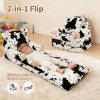 product-fancy-fffdf9c2-985b-4007-b7ab-4769859663ae Kids Chair Plush with Removable Cover, Kids Sofa to Lounger, Kids Couch for Kids Over 18 Months, Toddler Recliners for Kids (Cow)