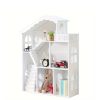 product-fancy-market-55b02ec058da8ce1d2fbfae1feed73b5_xghfUc7JZTdK5 Wooden 3-Tier Doll House Bookshelf, White Kids Toys Storage Organizer, All-Season Playroom Nursery Shelves, Ideal Gift for Ages 3-8, Boys & Girls Bedroom Decor