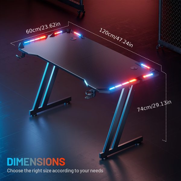 product-fancyalgo-toaster-api-toaster-processor-image-cm2in-054e980a-4802-11f0-b974-0a580a634d11 HOME DESK Gaming Desk With LED Lights Carbon Fibre Surface Gaming Table Large Computer Desk Ergonomic Home Office Desks Z Shaped PC Gamer Workstations With Headphone Hook & Cup Holder
