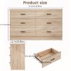 A Six-Drawer Dresser Designed for The Bedroom Featuring Spacious Drawers, Substantial Wooden Dressers, And a Chest of Drawers, Ideal for Modern Closets And Living Rooms
