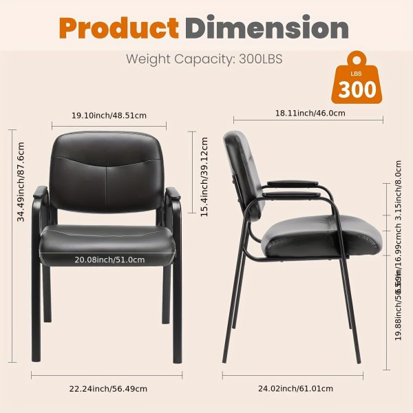product-fancyalgo-toaster-api-toaster-processor-image-cm2in-6a777df0-d6e3-11ee-9185-0a580a682aa7 Waiting Room Chairs - 2pack - No Wheels - Leather Guest Chair With Padded Arm - Office Reception - Guest Chair - Conference Room - Lobby Table Side - Salon Home - Black
