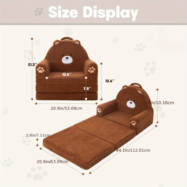 product-fancyalgo-toaster-api-toaster-processor-image-cm2in-9b9ed310-6a0d-11f0-8dd5-0a580a66982c Kids Sofa 2-in-1 Convertible Kids Couch Fold Out Lounger Soft Sherpa Kids Chair High-Density Foam Sofa Cute Brown Bear Playroom Nursery Furniture for Boys Girls Room Decor