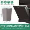 Wood Kitchen Pantry Island with Tilt-Out Trash Cabinet & Laundry Hamper - Adjustable Shelf Suitable for for, Suitable for Small Spaces, Hidden with Drawers, Tilt-Out Basket System, Space-Saving