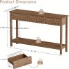 product-fancyalgo-toaster-api-toaster-processor-image-cm2in-d891394e-6151-11f0-8dd5-0a580a66982c Kinder King 51 Inch Modern Console Table Farmhouse Entryway Table with 3 Drawers Narrow Wood Entry Way Table with Open Storage Shelf Long Sofa Table Behind Couch for Hallway, Foyer, Living Room, Walnut
