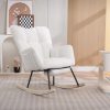 product-fd888daab23a26214f71ec8b89dc63e14f346839.goods_.000001 Nursery Teddy Upholstered Glider Rocker with Adjustable Footrest, High Backrest Padded Recliner Reading Chair for Bedroom