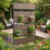 product-fmket-05ac30747e10c29e1f9b136ca0c51d45 6-Foot Outdoor Privacy Barrier, Stylish Fence, Standalone Woven Rattan Partition for Patio, Balcony, Garden, Backyard, Deck, Porch, in Brown Color