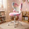 product-fmket-1c6ee3fc6896b57938b296932754ccd5 Girls Desk Chair - Comfy Swivel Kids Desk Chair for Girls Room, Fluffy Butterfly Kids Office Chair for Reading & Vanity