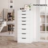 product-fmket-30b057c4bb6bce2db791bfac80c96e10 8 Drawer File Cabinet | Wood Filing Cabinet Under Desk, Vertical Small Filing Cabinet Fits Letter, Legal, A4 Size, Contemporary Hardwood, Floor Mount, Assembled, For Home Office