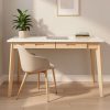 product-fmket-3419bdf08857b90d8acfff43fffc672e Modern Office Desk Computer Desk Writing Wood Desk Study Work Desk, With 2 Drawer, Suitable For Study Or Office, Equipped With Two Drawers And Four Legs, Easy To Assemble, Minimalist Design