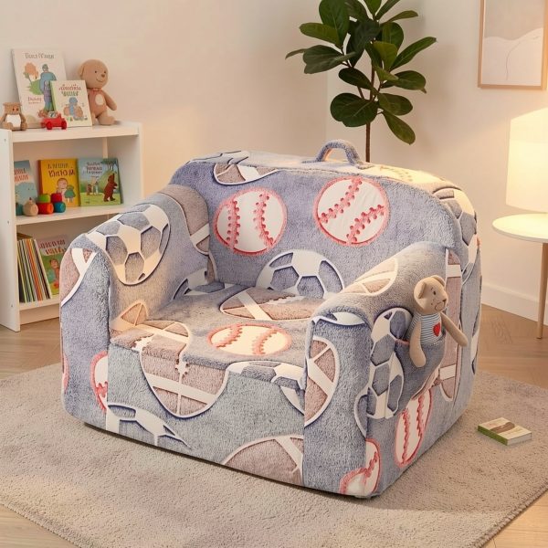 product-fmket-5071afa6727297d246de49330b4748c2 Welnow Sofa, Couch for Kids with Carry Handle And Side Pockets, Foam Chair for Toddlers, Armrest Chair for Kids, Reading Sofa for Boys Or Girls