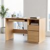 product-fmket-56846aedfa79b371b4dea62d25ab792b 47" Office Desk, Farmhouse Executive Desk with File Drawer& Outlet, Wood Computer Desks with Keyboard Tray, Workspace for Study Writing