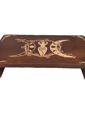 Wooden Altar Table with Card Holder, Meditation Table, Altar Table, Wooden Witch Altar, Wiccan Alter Table, Shrine